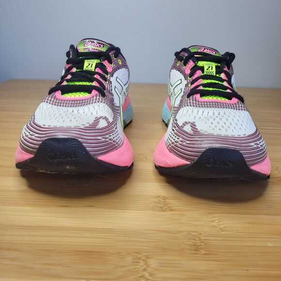 Asics Gel-Nimbus Women’s 21 White Pink Rise Bryte Running Shoes Sneakers SZ 10 - Picture 3 of 8